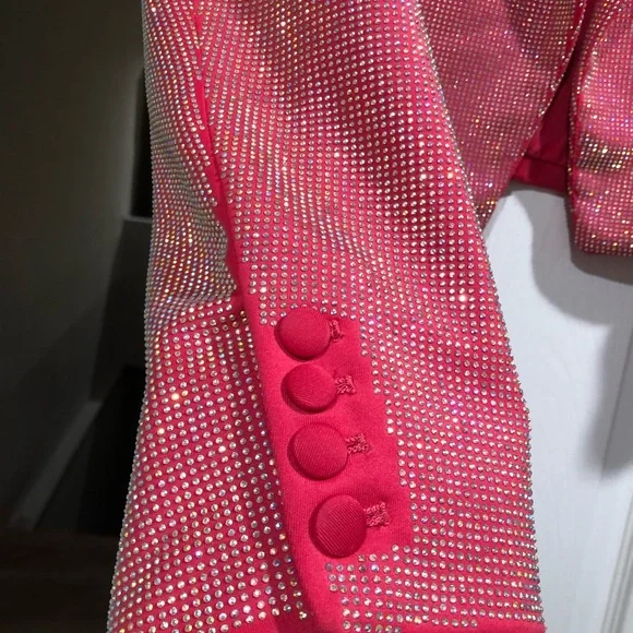 AKIRA Fuchsia Sequin Blazer - Picture 6 of 7